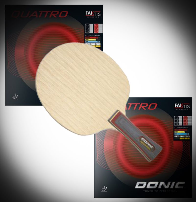 Donic-Schildkröt Tischtennisschläger CarboTec 7000, 100% Carbon, 2,3 mm Schwamm, Liga QRC - ITTF Belag, konkav, 758216, Schwarz