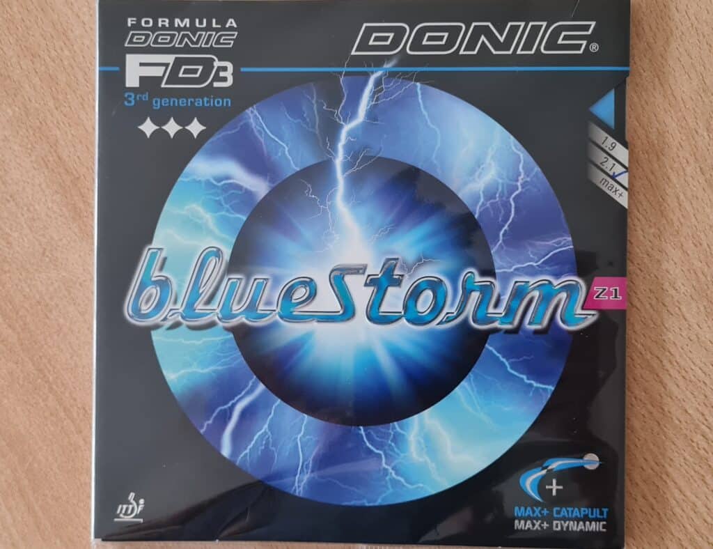 Donic Bluestorm Z1 Verpackung von oben