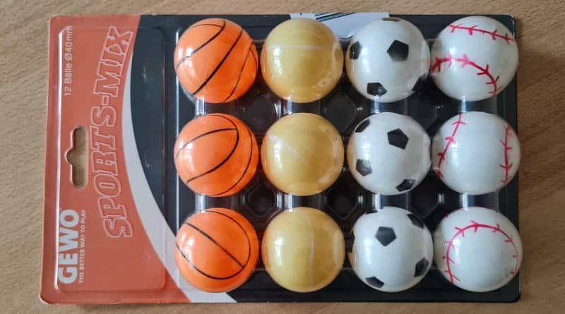 Gewo Sports Mix Tischtennisbälle in der Verpackung